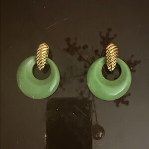 Chic Green and Gold Earrings